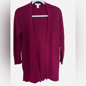 Women’s Bedford Open Front Long Sleeve Sweater Cardigan - Size S